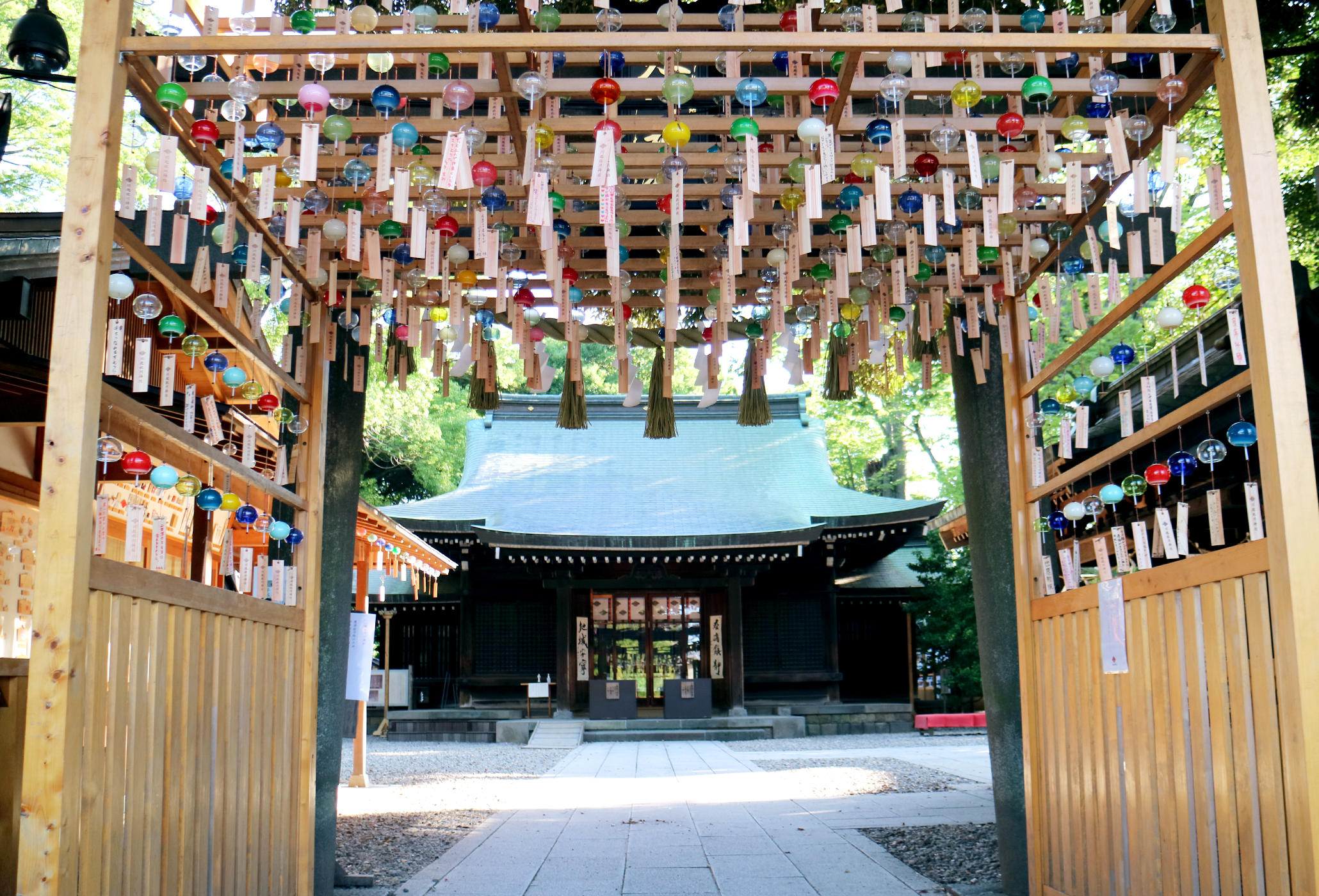 川越氷川神社裏参道風鈴期間中